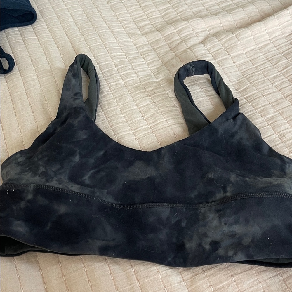 Lululemon align Black Tie-Dye Sports Bra reversible